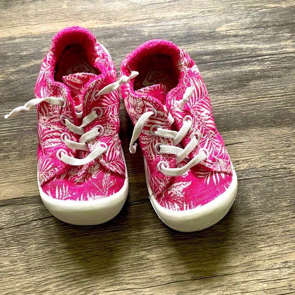 ROXY Bayshore Toddler Girls Pink Slip-on Sneakers Size 7.